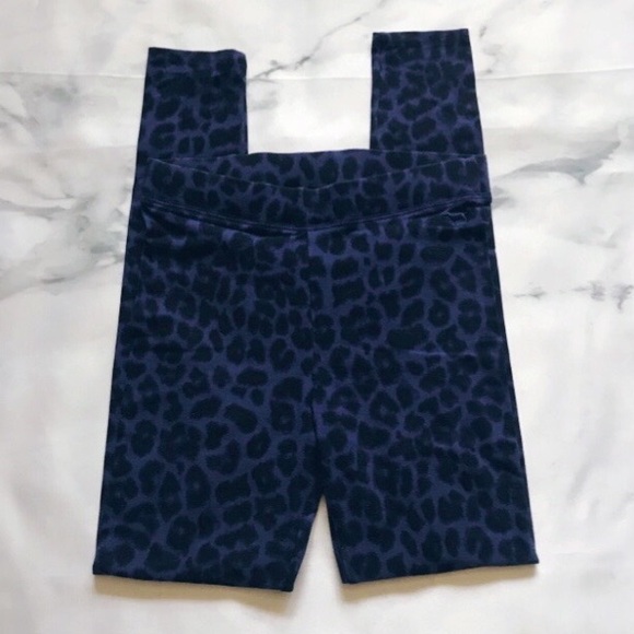 VS PINK Leopard Print Leggings Blue Small - Picture 5 of 11